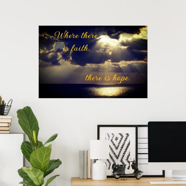 Sunset Inspirational Wall Poster (Home Office)