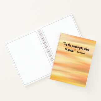 Sunset Inspired Motivational White Spiral Notebook