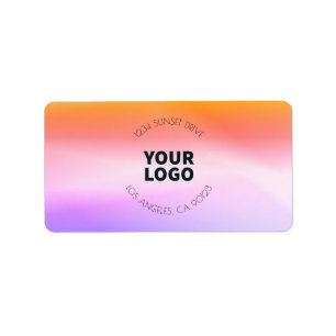 Sunset Inspired Ombre   Return Address or Product Label