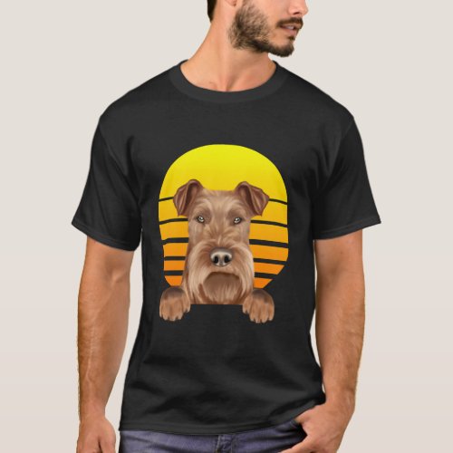 Sunset Irish Terrier Dog T_Shirt