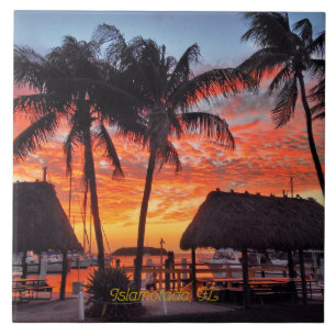 Sunset Islamorada, Florida, Ceramic Tile
