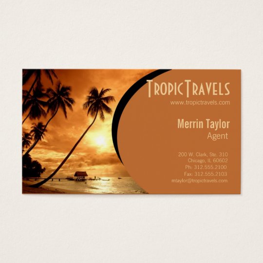 size stamp normal card business sunset agency island  travel Zazzle.com