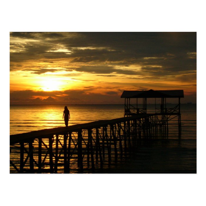 Sunset Jetty Postcard