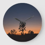Sunset Joshua Trees Large Clock