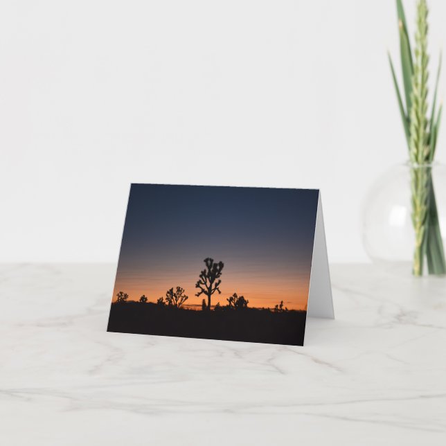 Sunset Joshua Trees Thank You Card (Front)