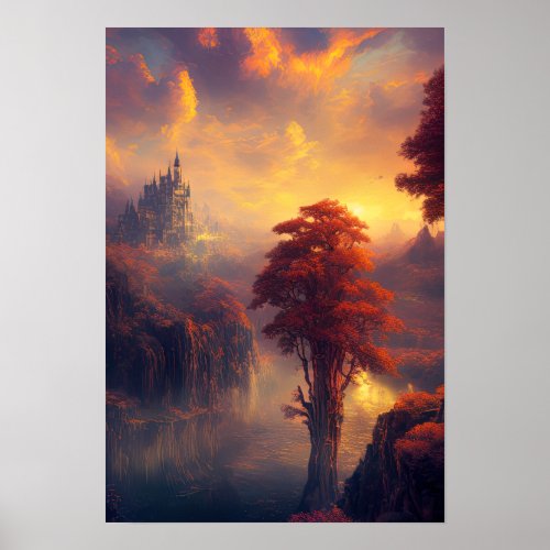 Sunset Kingdom The Enchanted Castle Poster