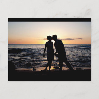 Sunset Kiss Postcard