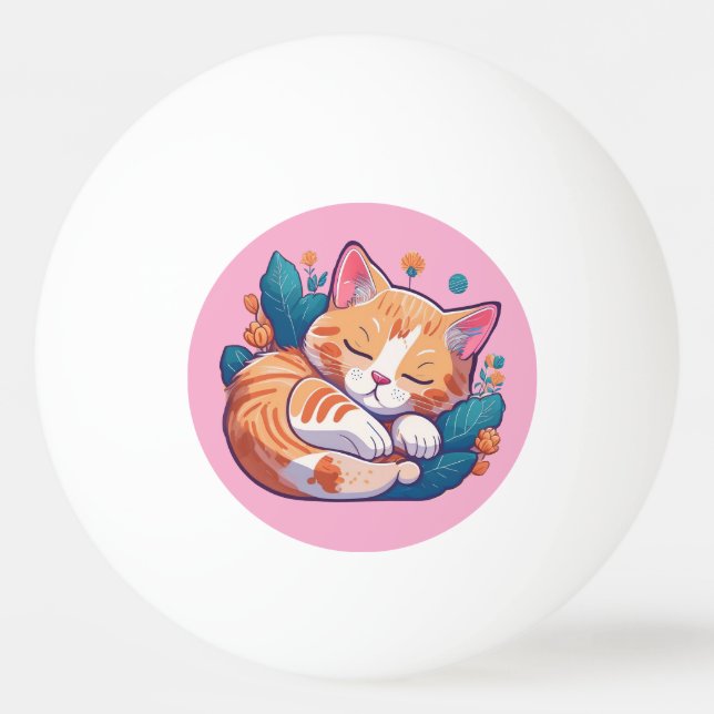 Sunset Kitty Ping Pong Ball (Front)
