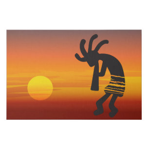 Sunset Kokopelli Canvas