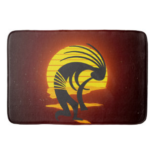 Sunset Kokopelli Moon and Stars Bath Mat