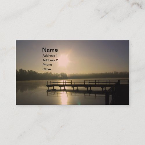 Sunset Lake Business Card