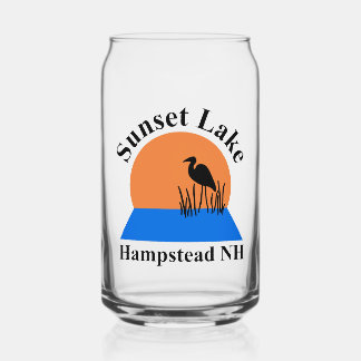 Sunset Lake Can Glass