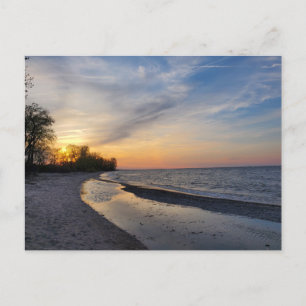 Sunset, Lake Erie, Ohio Postcard