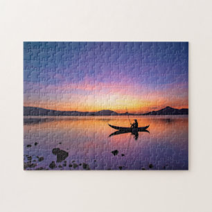 Sunset Lake Jigsaw Puzzle