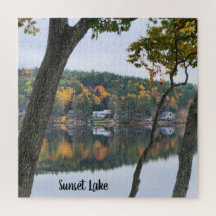 Sunset Lake Large Fall Puzzle