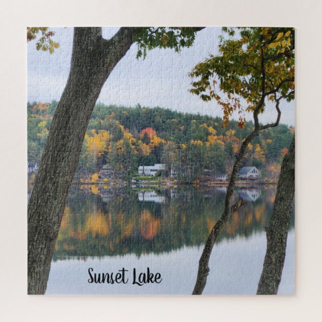 Sunset Lake Large Fall Puzzle (Vertical)
