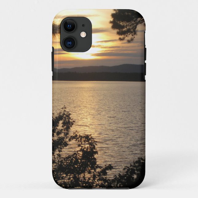 Sunset Lake Scene Iphone Case (Back)