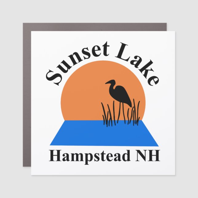 Sunset Lake Square Magent Car Magnet (Front)