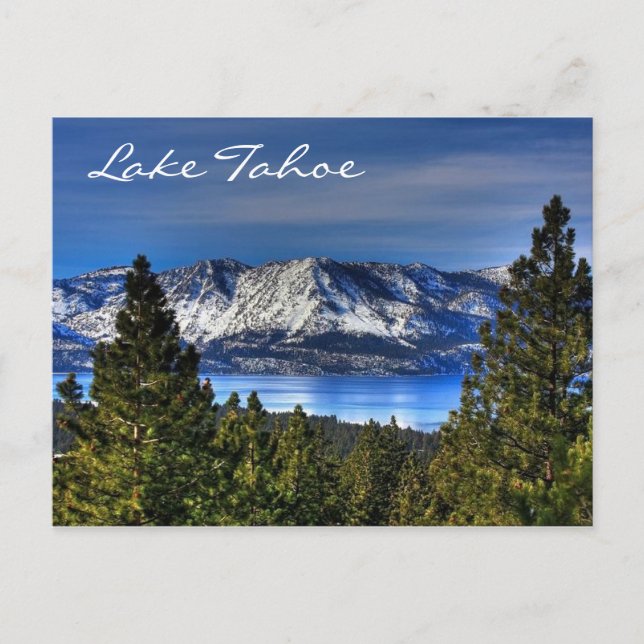 Sunset Lake Tahoe Nevada / California Postcard (Front)