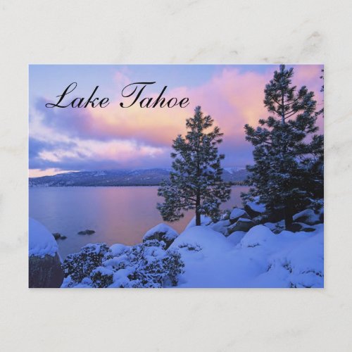 Sunset Lake Tahoe Nevada  Postcard