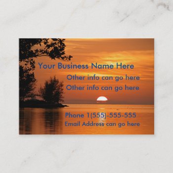 Sunset Lake Trees Business Cards by TrailsThroughNature at Zazzle