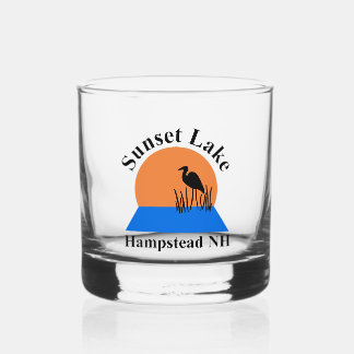 Sunset Lake Whiskey Glass