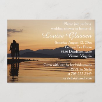 Sunset Land And Sea Wedding Shower Invitation by bridalwedding at Zazzle