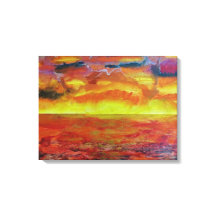 Sunset Landscape Background Canvas