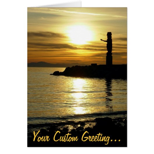 Sunset Landscape Blank Card Beautiful Print Cards (Front)