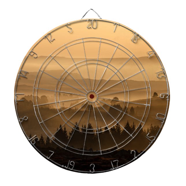 Sunset landscape dartboard (Front)