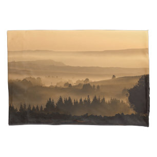 Sunset landscape pillow case