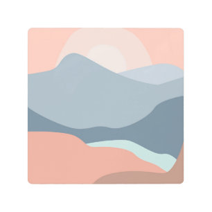 Sunset landscapes metal print