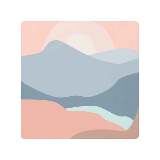 Sunset landscapes metal print (Front)