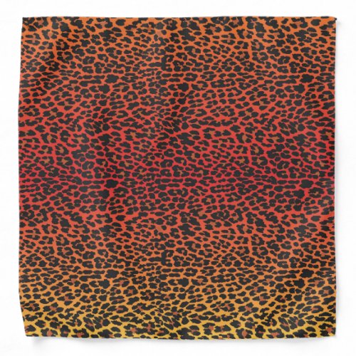 Sunset Leopard Skin Print Bandana