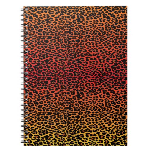 Sunset Leopard Skin Print Notebook