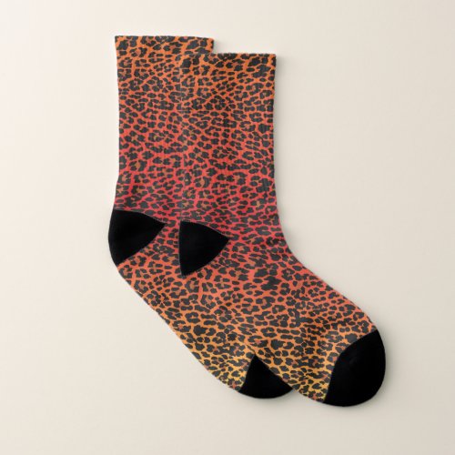 Sunset Leopard Skin Print Socks