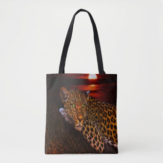Sunset Leopard Tote Bag (Front)
