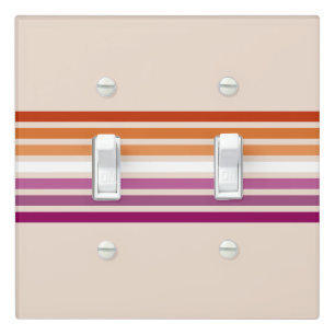 Sunset Lesbian Flag Double Toggle Light Switch Cover
