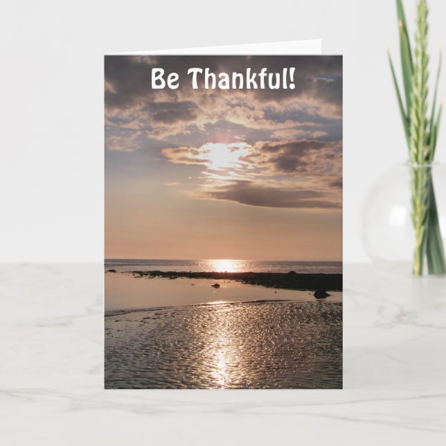 SUNSET LETTERPRESS THANK YOU CARD (Front)