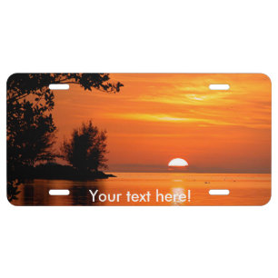 Sunset License Plate