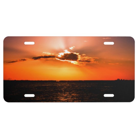 Sunset License Plate