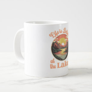 Sunset Life is Better At The Lake Giant Coffee Mug