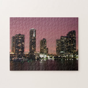 Sunset light over Miami after a storm Jigsaw Puzzle