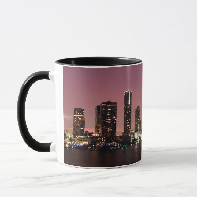 Sunset light over Miami after a storm Mug (Left)
