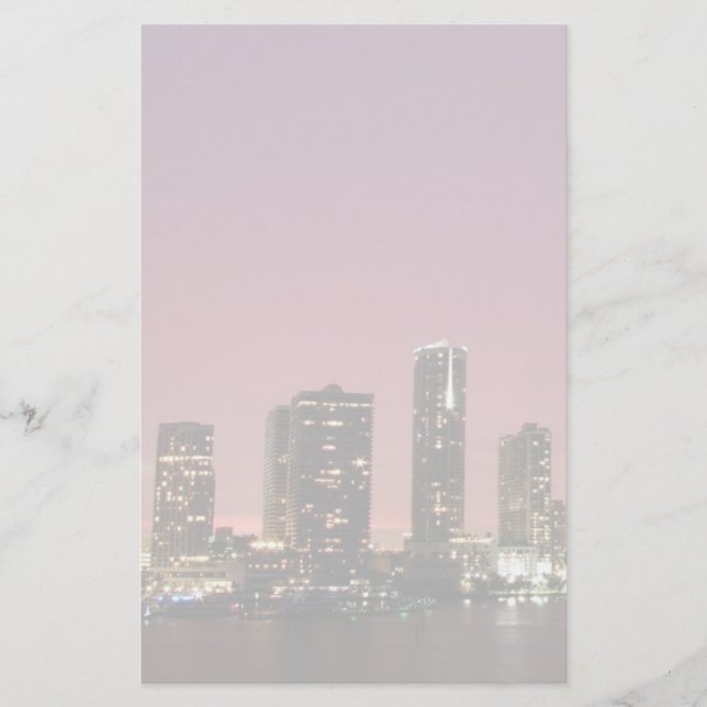 Sunset light over Miami after a storm Stationery (Front)