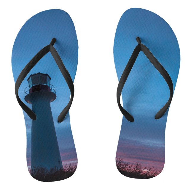 sunset lighthouse flip flops (Footbed)