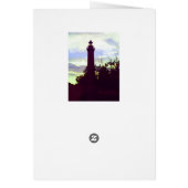 Sunset Lighthouse Note Card (Back)