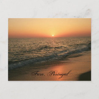 Sunset: Lighthouse, Portugal Postcard