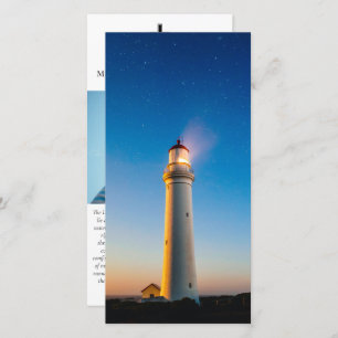 Sunset Lighthouse Prayer Memorial Bookmark