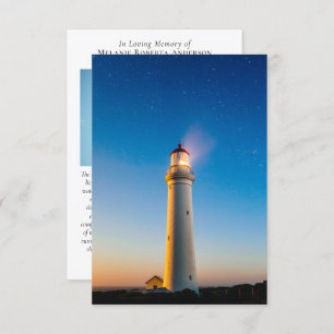 Sunset Lighthouse Prayer Memorial Card
